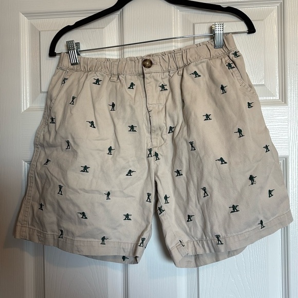 Chubbies men’s tan embroidered toy soldier 6” inseam shorts size large - Picture 1 of 8